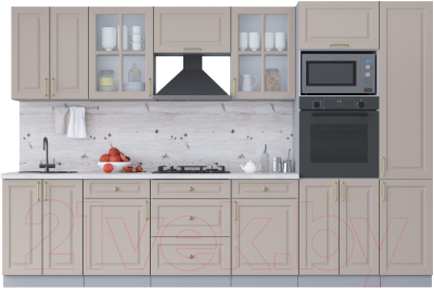 Готовая кухня Интерлиния Мила Шато 3.2В - фото