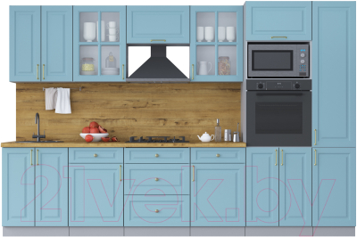 Готовая кухня Интерлиния Мила Шато 3.2В - фото