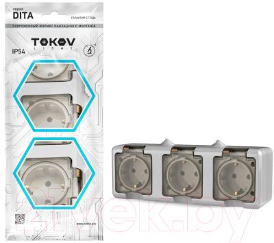 Розетка Tokov Electric Dita TKL-DT-R3Z-C06T-IP54