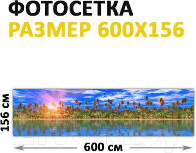 Фотофасад Arthata Пляж, пальмы, море / FotoSetka-600-121