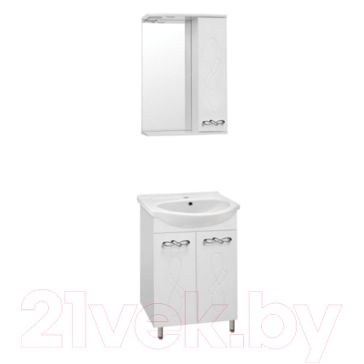 Шкаф с зеркалом для ванной Style Line Венеция 50см (с подсветкой)