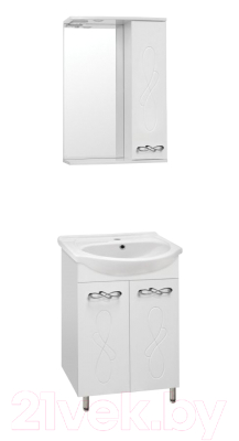 Шкаф с зеркалом для ванной Style Line Венеция 55см (с подсветкой)