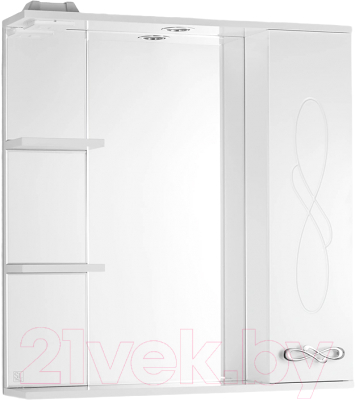 Шкаф с зеркалом для ванной Style Line Венеция 75см (с подсветкой) - фото