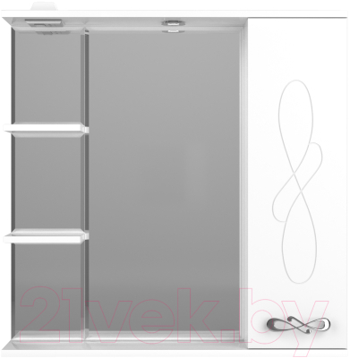 Шкаф с зеркалом для ванной Style Line Венеция 80см (с подсветкой) - фото