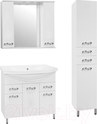 Шкаф с зеркалом для ванной Style Line Венеция 100см (с подсветкой)