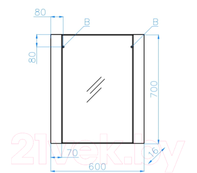 Зеркало Style Line Монако 60