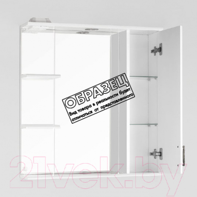 Шкаф с зеркалом для ванной Style Line Олеандр-2 80 (с подсветкой)