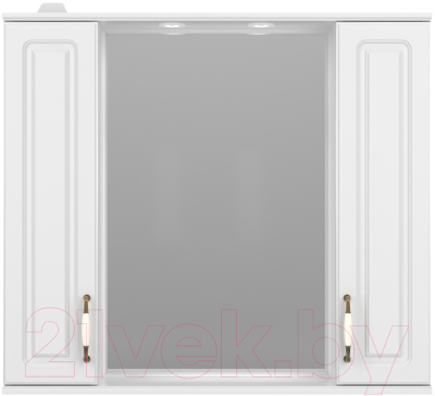 Шкаф с зеркалом для ванной Style Line Олеандр-2 90 (с подсветкой) - фото