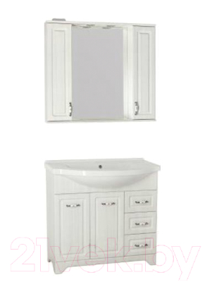 Шкаф с зеркалом для ванной Style Line Олеандр-2 90 (с подсветкой)