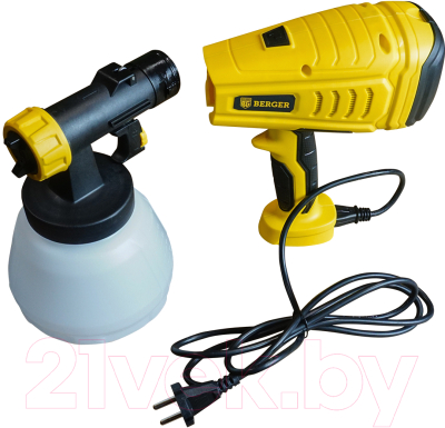 Краскопульт электрический BERGER Универсальный 550ВТ 1.2л/мин / BG1413