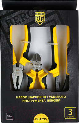 Набор губцевого инструмента BERGER BG1295 (3 предмета) - фото