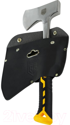 Топор BERGER Туристический цельнокованый 600г / BG1530 (с чехлом, 2-компонентная рукоятка)