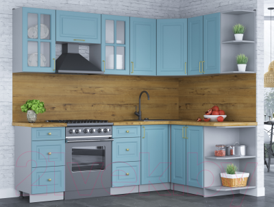 Готовая кухня Интерлиния Мила Шато 1.5x2.4 правая