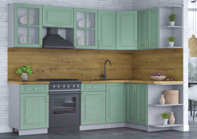 Готовая кухня Интерлиния Мила Шато 1.5x2.6 правая