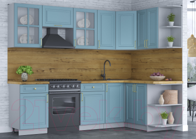 Готовая кухня Интерлиния Мила Шато 1.5x2.6 правая