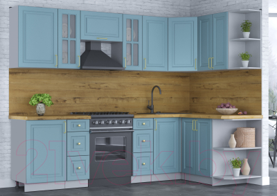 Готовая кухня Интерлиния Мила Шато 1.5x2.7 правая