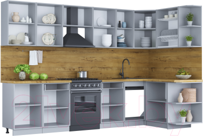 Готовая кухня Интерлиния Мила Шато 1.5x3.1 правая