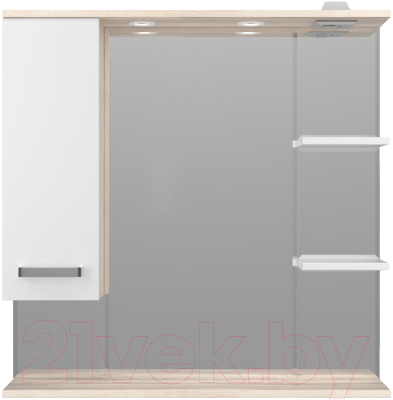 Шкаф с зеркалом для ванной Style Line Ориноко 80 (с подсветкой) - фото