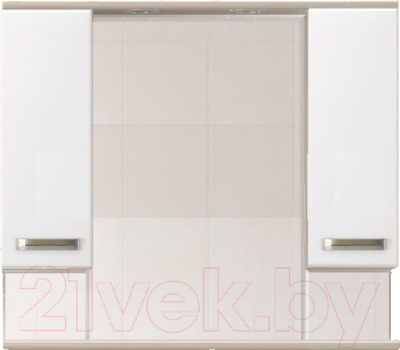 Шкаф с зеркалом для ванной Style Line Ориноко 90 (с подсветкой) - фото