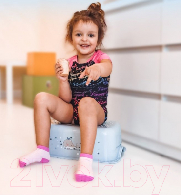 Табурет-подставка Maltex Кит / 7310 (пастельно-голубой)