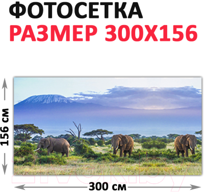 Фотофасад Arthata Слоны / FotoSetka-300-18
