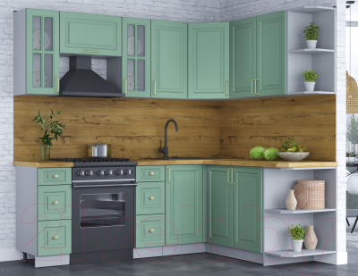 Готовая кухня Интерлиния Мила Шато 1.7x2.2 правая