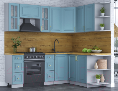 Готовая кухня Интерлиния Мила Шато 1.7x2.2 правая