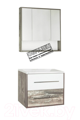 Шкаф с зеркалом для ванной Style Line Экзотик 100