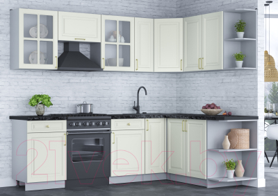 Готовая кухня Интерлиния Мила Шато 1.7x2.5 правая