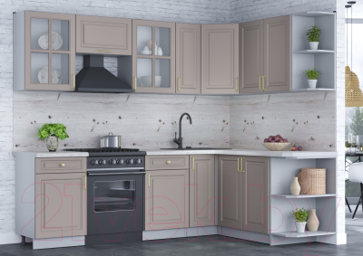 Готовая кухня Интерлиния Мила Шато 1.7x2.5 правая