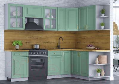 Готовая кухня Интерлиния Мила Шато 1.7x2.5 правая