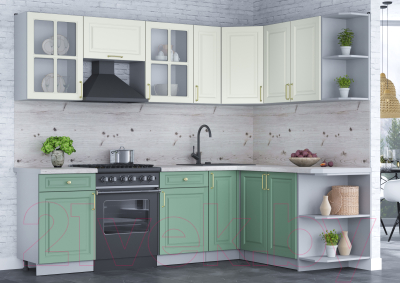 Готовая кухня Интерлиния Мила Шато 1.7x2.5 правая