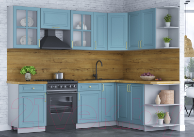 Готовая кухня Интерлиния Мила Шато 1.7x2.5 правая