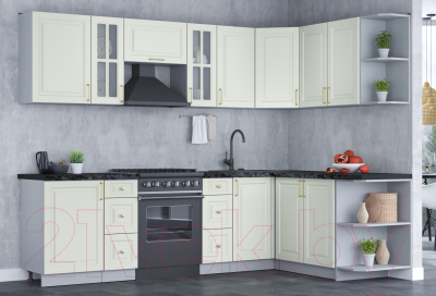 Готовая кухня Интерлиния Мила Шато 1.7x2.7 правая