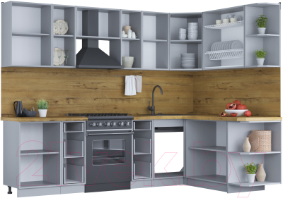 Готовая кухня Интерлиния Мила Шато 1.7x2.7 правая