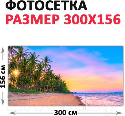 Фотофасад Arthata Пляж, пальмы, море / FotoSetka-300-116