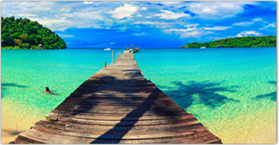 Фотофасад Arthata Пляж, пальмы, море / FotoSetka-300-117 - фото