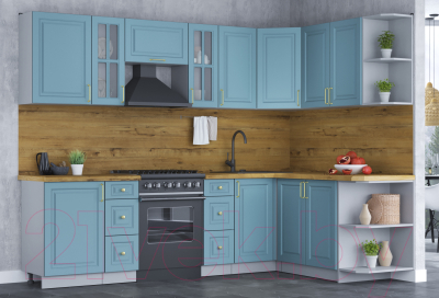 Готовая кухня Интерлиния Мила Шато 1.7x2.7 правая