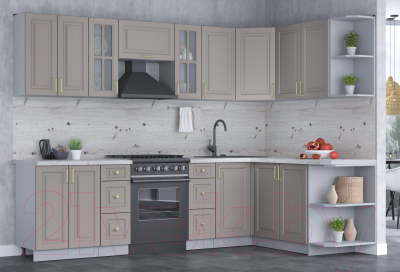 Готовая кухня Интерлиния Мила Шато 1.7x2.8 правая