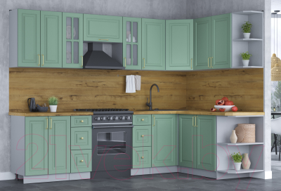 Готовая кухня Интерлиния Мила Шато 1.7x2.8 правая