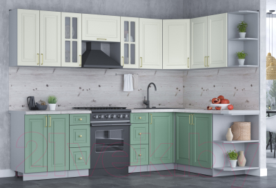 Готовая кухня Интерлиния Мила Шато 1.7x2.8 правая