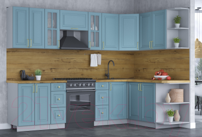 Готовая кухня Интерлиния Мила Шато 1.7x2.8 правая