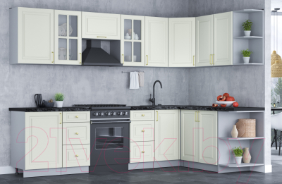 Готовая кухня Интерлиния Мила Шато 1.7x2.9 правая