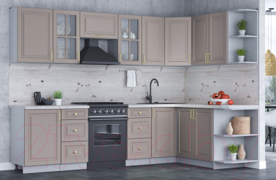 Готовая кухня Интерлиния Мила Шато 1.7x2.9 правая