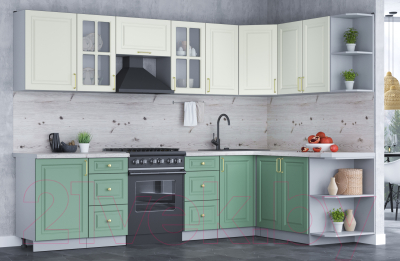 Готовая кухня Интерлиния Мила Шато 1.7x2.9 правая