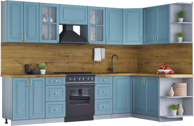 Готовая кухня Интерлиния Мила Шато 1.7x3.0 правая - фото