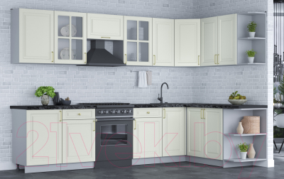 Готовая кухня Интерлиния Мила Шато 1.7x3.1 правая