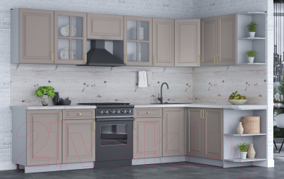 Готовая кухня Интерлиния Мила Шато 1.7x3.1 правая