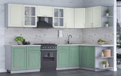 Готовая кухня Интерлиния Мила Шато 1.7x3.1 правая