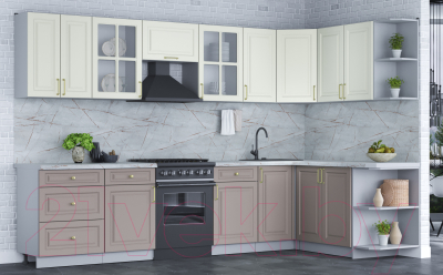 Готовая кухня Интерлиния Мила Шато 1.7x3.2 правая